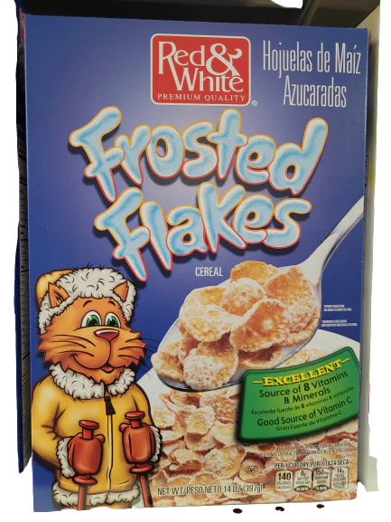 Red & White Frosted Flakes image 0